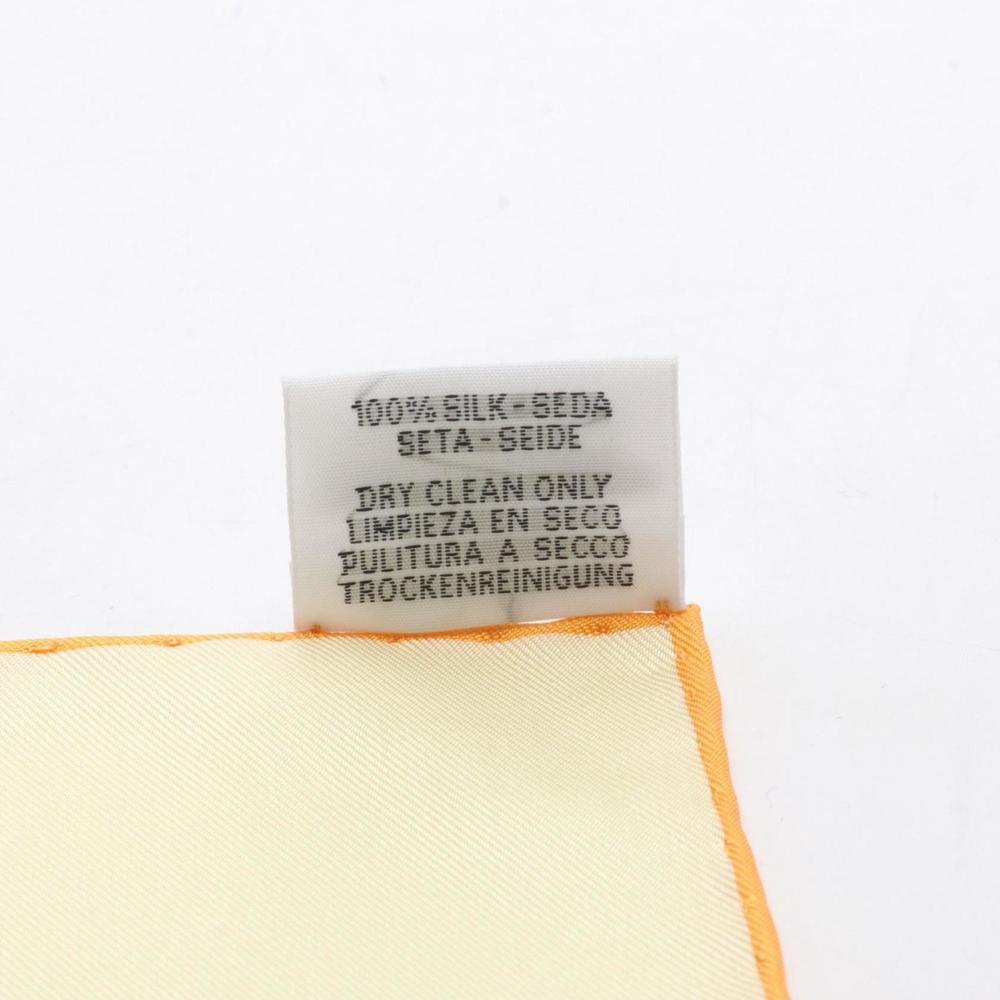 HERMES Silk Carre 90 Do Re Boucles Scarf Yellow Orange Multicolor - Picture 4 of 5